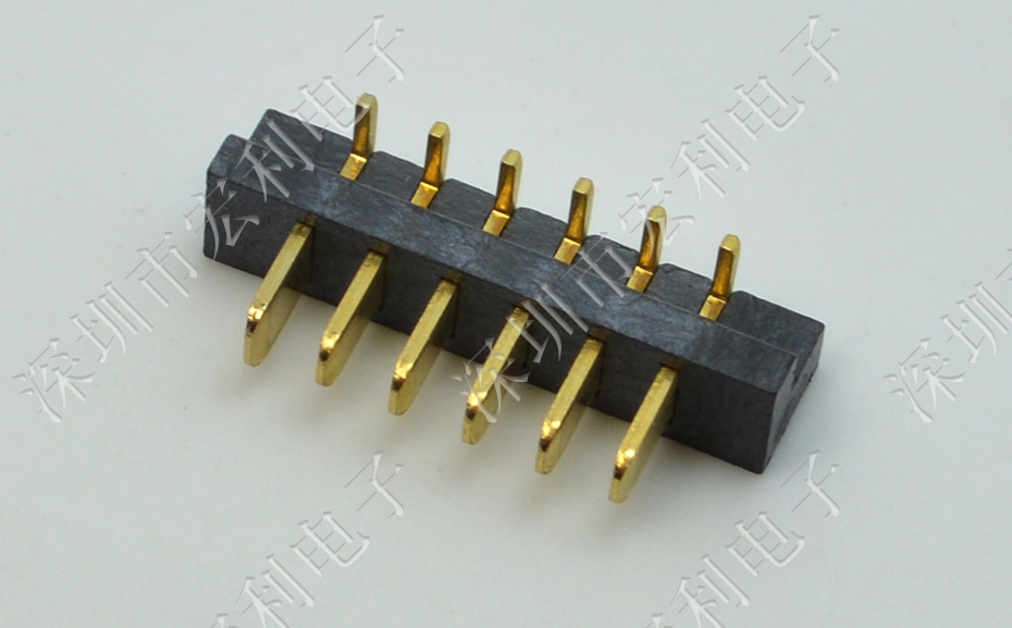 2.5mm间距90度侧插防笔记本电池插座大胶芯镀金电池公座4P/5P/6P/7P/8P/9P/10P
