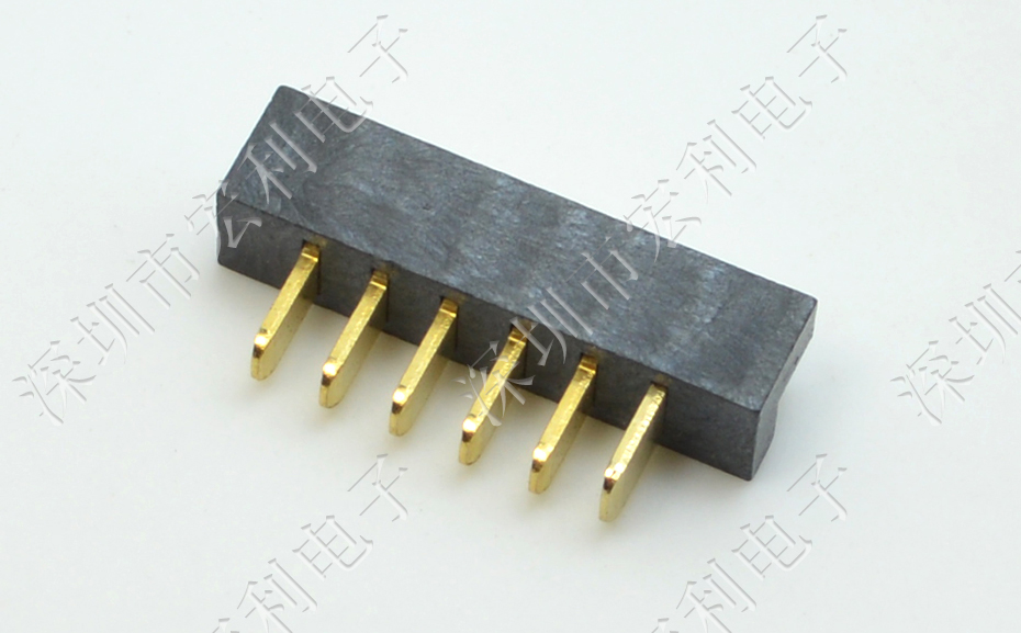 2.5mm间距90度侧插防笔记本电池插座大胶芯镀金电池公座4P/5P/6P/7P/8P/9P/10P