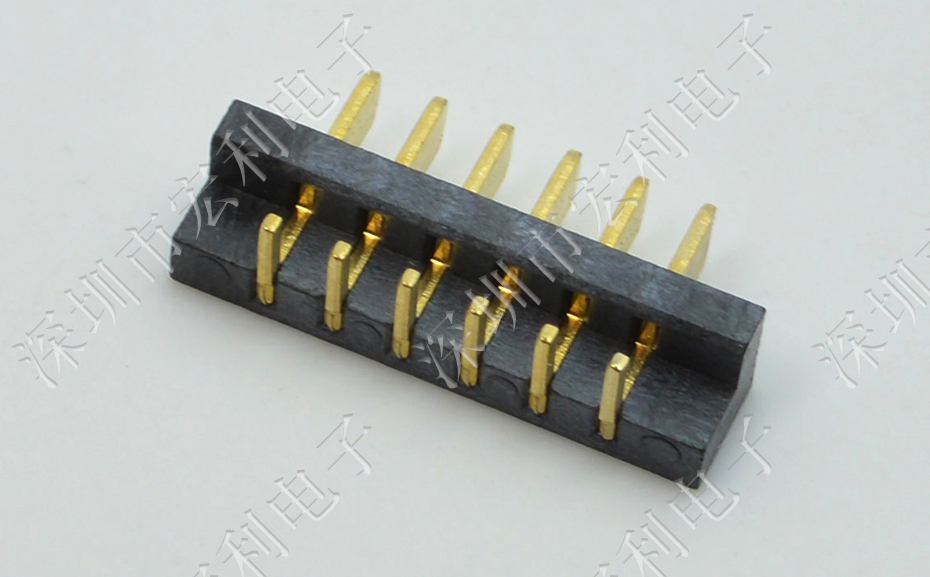 2.5mm间距90度侧插防笔记本电池插座大胶芯镀金电池公座4P/5P/6P/7P/8P/9P/10P