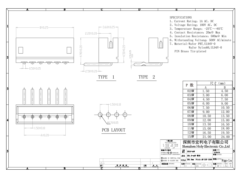 仿 替代JST连接器,B9B-ZR-SM4-TF(LF)(SN)间距1.5-9p立贴弯脚,宏利